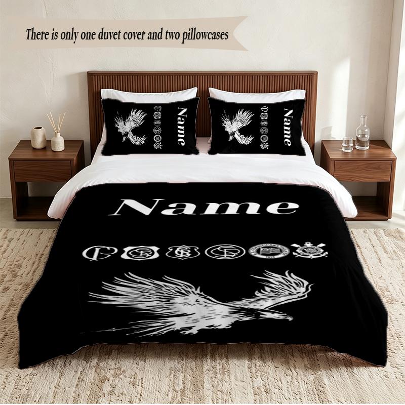 Sport Club Corinthians Paulista Personalized Custom Name 3‑Piece Bedding Set Soft Duvet Cover Set For Bedroom Home Decor
