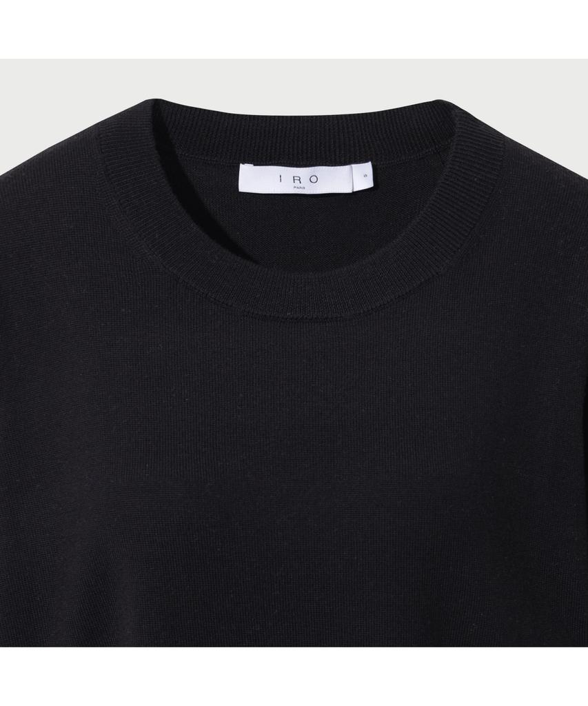 IROWOMEN Hayfa Merino Half Knit Top - Black