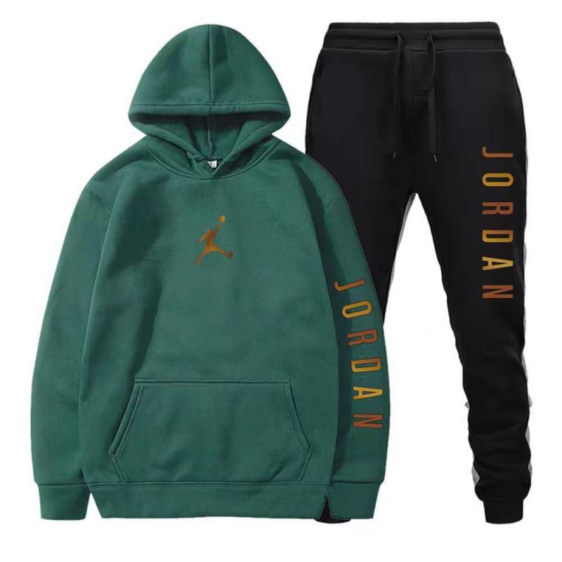 Mens Sportswear Set Hooded Fleece Sweatshirt Pants Casual Outfit Fall