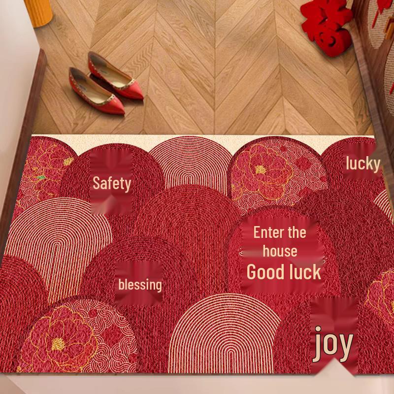 Chinese Style Loop Pile Doormat - Dirt-Resistant, Mud-Wiping, Non-Slip, Easy-to-Clean Entrance Mat for Hallway