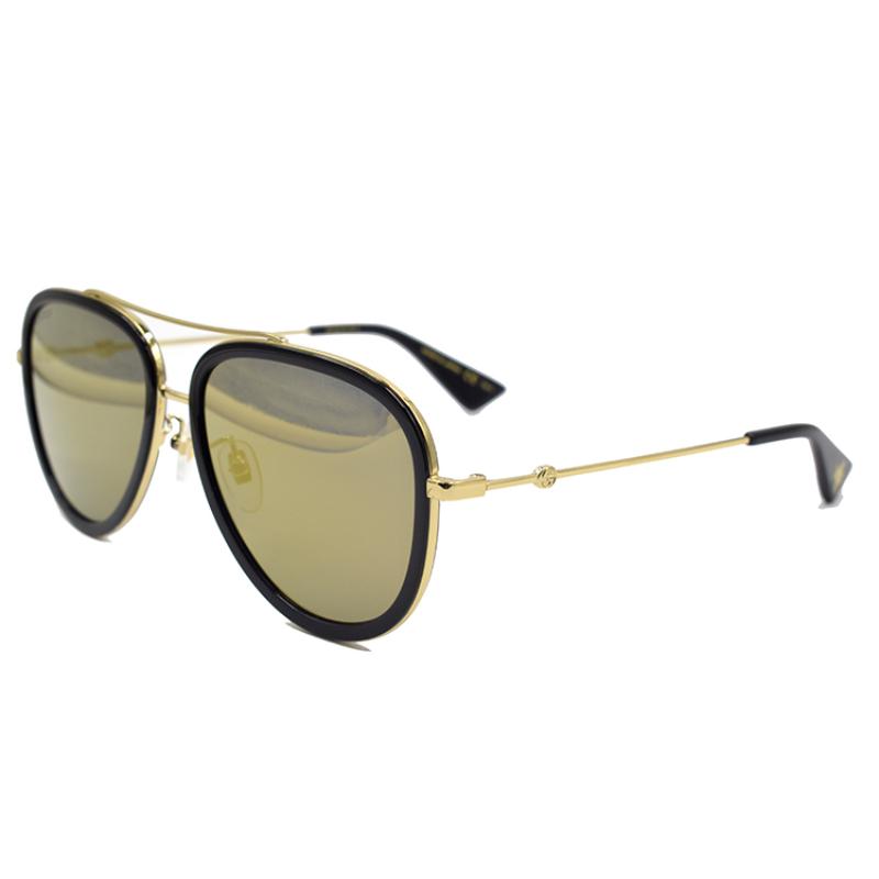 GUCCI Metal Exceptional Fashion Bilateral Bee Series Business Travel Edition HD Toad Mirror Pilot Sunglasses Sunglasses Sunglasses Men's Gold