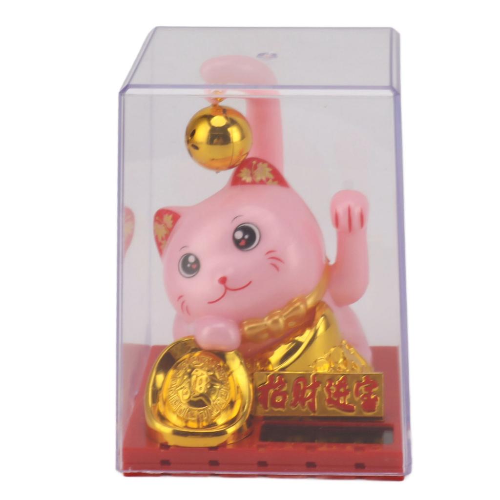 Arm Waving Fortune Cat Solar Powered Light Induction Lucky Cat Decoration for Desks Windows Car