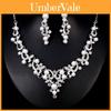 Fashion Pearl Necklace Set With Rhinestone Earrings For Women In Spring 2024