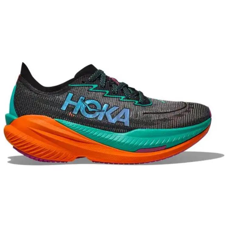HOKA One One Mach X 2 Black Electric Aqua Men Sneakers 1155119-BCQ
