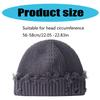 Trendy Ripped Knitted Hat Soft Unisex Streetwear Skull Hat Comfortable Winter for Street Fashion