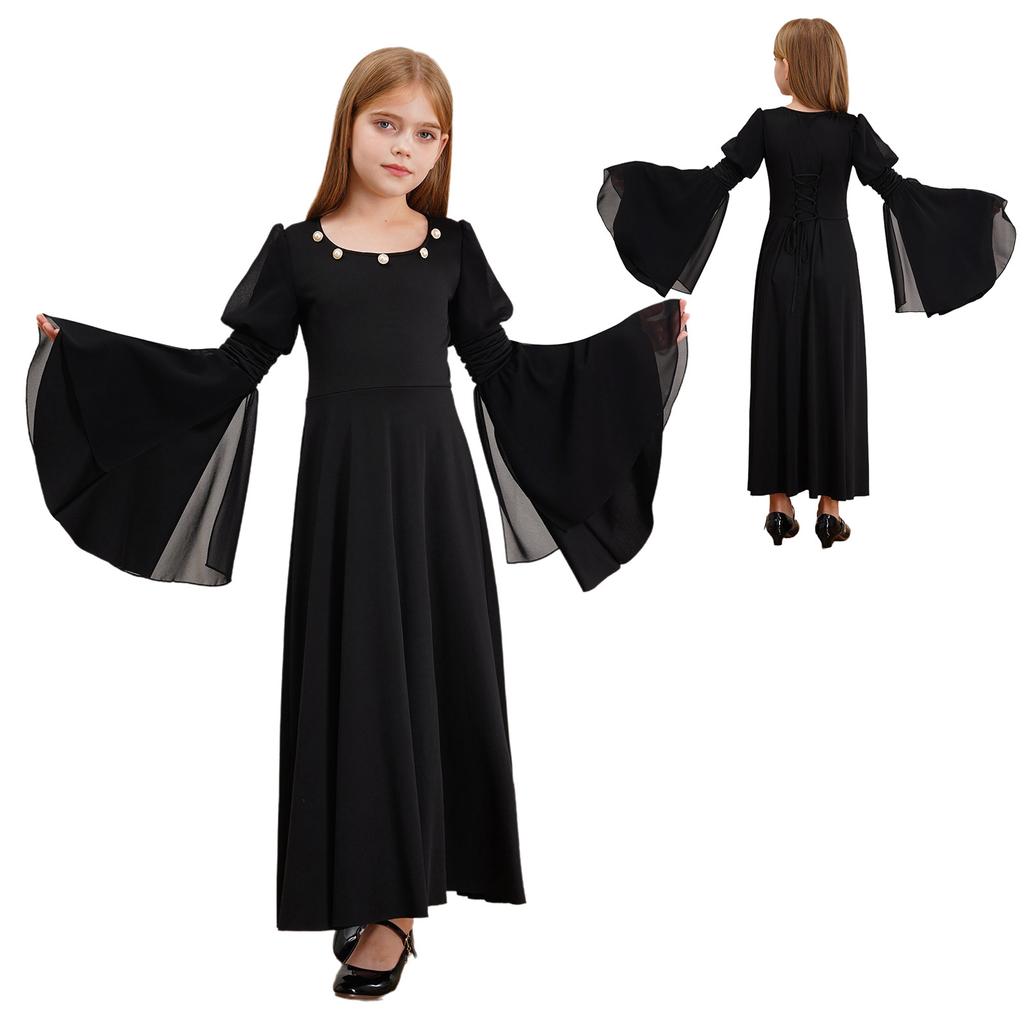 Kids Halloween Costume Fairy Costume Gothic Princess Long Dress Girls Renaissance Dress Medieval Costume Evening Gown Retro Fairy Dress Vintage