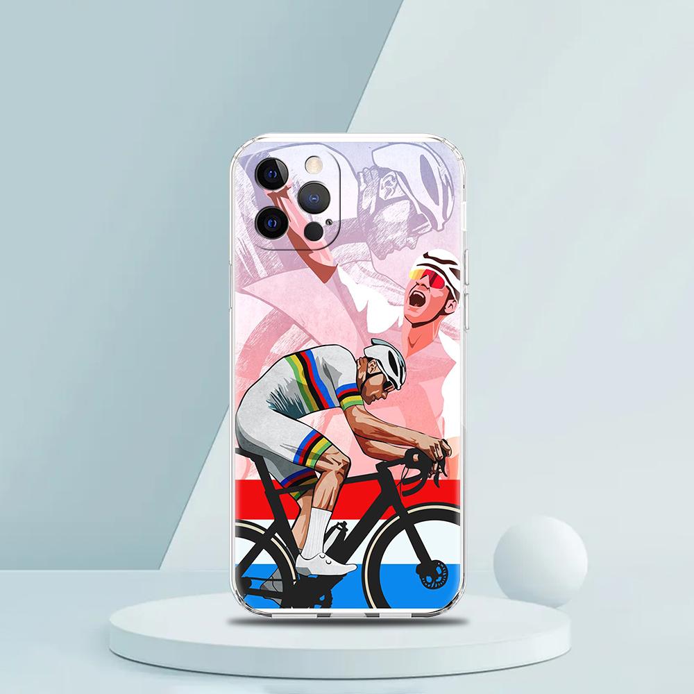 

For iPhone 15 16 14 13 12 mini 11 Pro Max XS X XR SE 7 8 Plus Silicone Clear Cover Mountain Bike Cycling art Luxury Phone Case iPhone 14 Pro