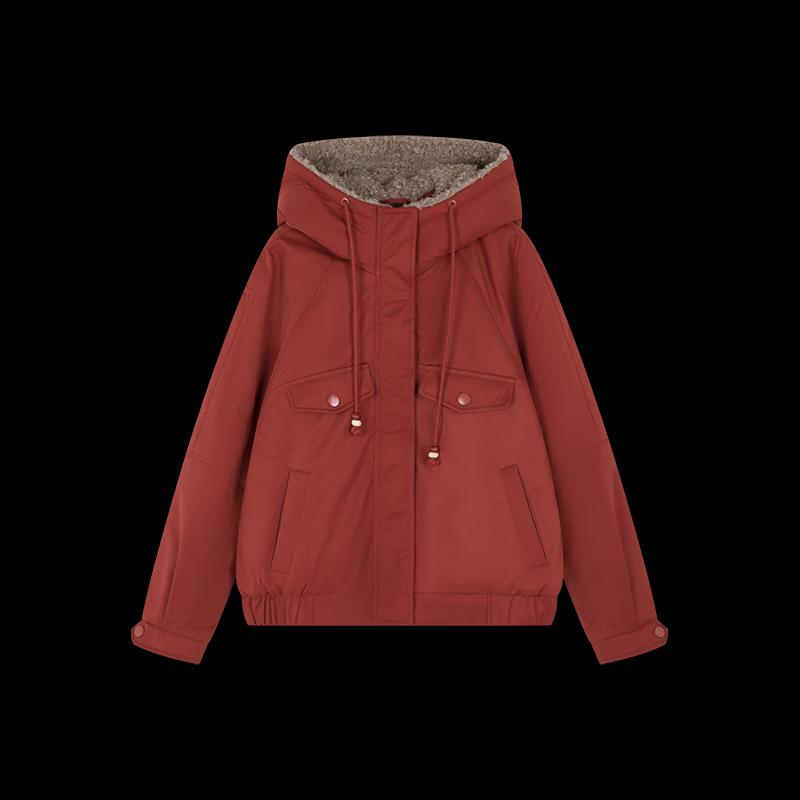 Mohan Yimei Faux Lamb Wool Hooded Winter Jacket