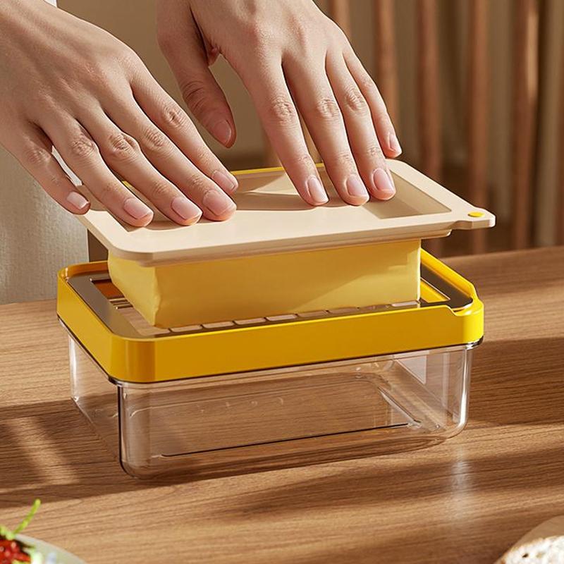 

Butter Dish Butter Keeper With Cutter Slicer, Clear Airtight Butter Cutter Slicer For Easy Cutting And Storage 16.2