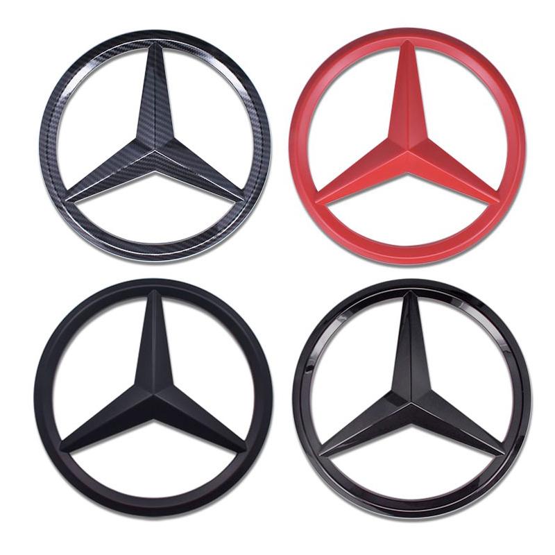 GZB4 1PC 210mm 188mm Car Front Grill Emblem Lid Cover Decoration For Mercedes Benz AMG class GLK W220 A180 W211 W205 GLC W203 Sticker