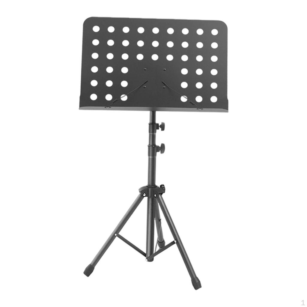 Music Sheet Stand Adjustable Height Portable Anti Slip Simple Setup Book Holder Foldable for