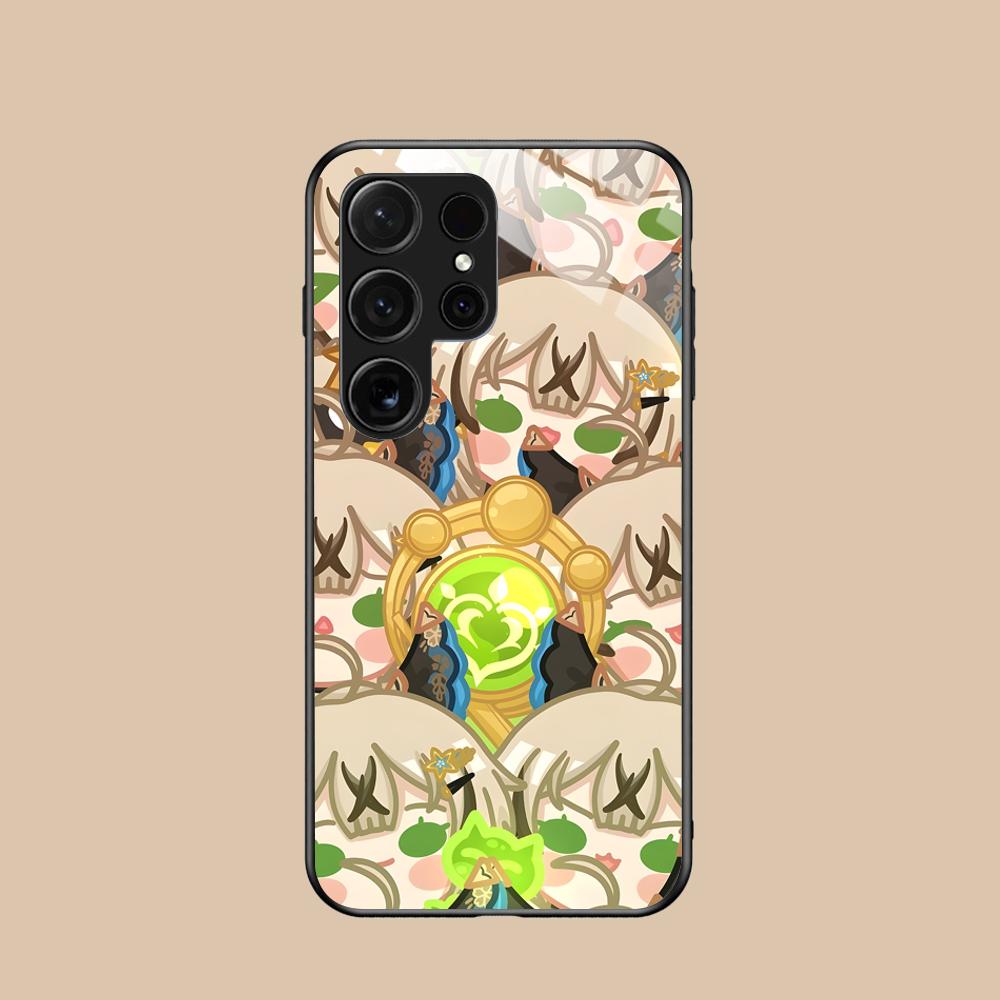 Game GI Kirara Mobile Phone Case for Samsung Galaxy A56 55 54 53 52 51 36 35 34 23 16 15 5G Glass Colorful Cover Luxury Pretty