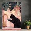 1pc Black Cat in Bathtub Wall Art - Whimsical Retro Iron Metal Sign, 20.32x30.48 cm Humorous Cat-Themed Decor for Bathroom, Livi