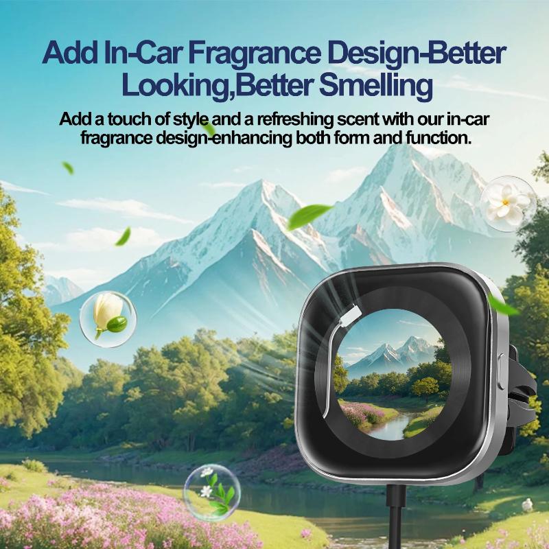 Wired To Wireless CarPlay Converter, Car Smart Connectivity and Entertainment System Adapter, Upgraded Air Freshener Clip