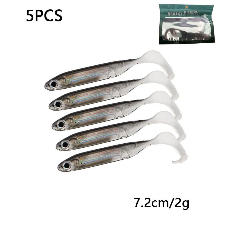 Rainbow Fish Soft Bait - Lure with Pointed Tail for Freshwater & Saltwater Fishing