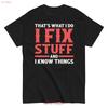 Handyunisex Funny I Fix Stuff T Shirt Dad Husband Mechanic Engineer Vintage Top For Everyday Wear Stylish Versatile Casual
