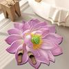 WTEMPO 3D Lotus Carpet Bedroom Carpet Bathroom Floor Mat Anti Slip Foot Mat