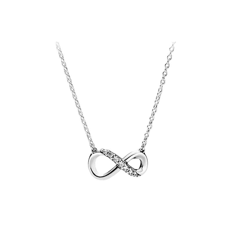 Pandora Eternal Symbol Möbius Jewelry Set 925 Silver Necklace Women's ZT2191