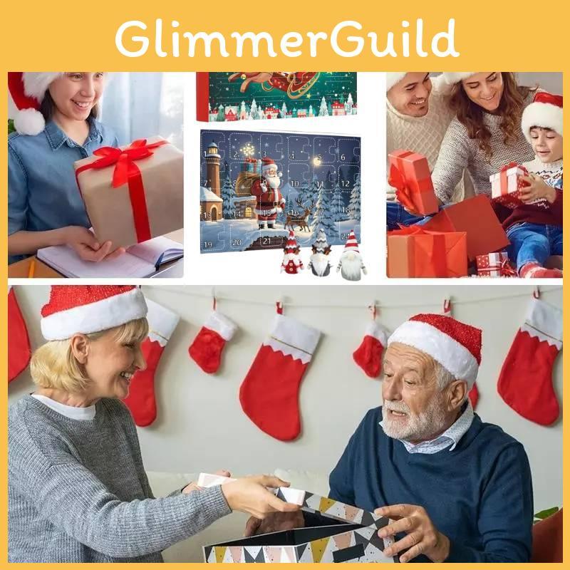 Adorable Christmas Gnome Countdown Advent Calendar Blind Box Toy Set For