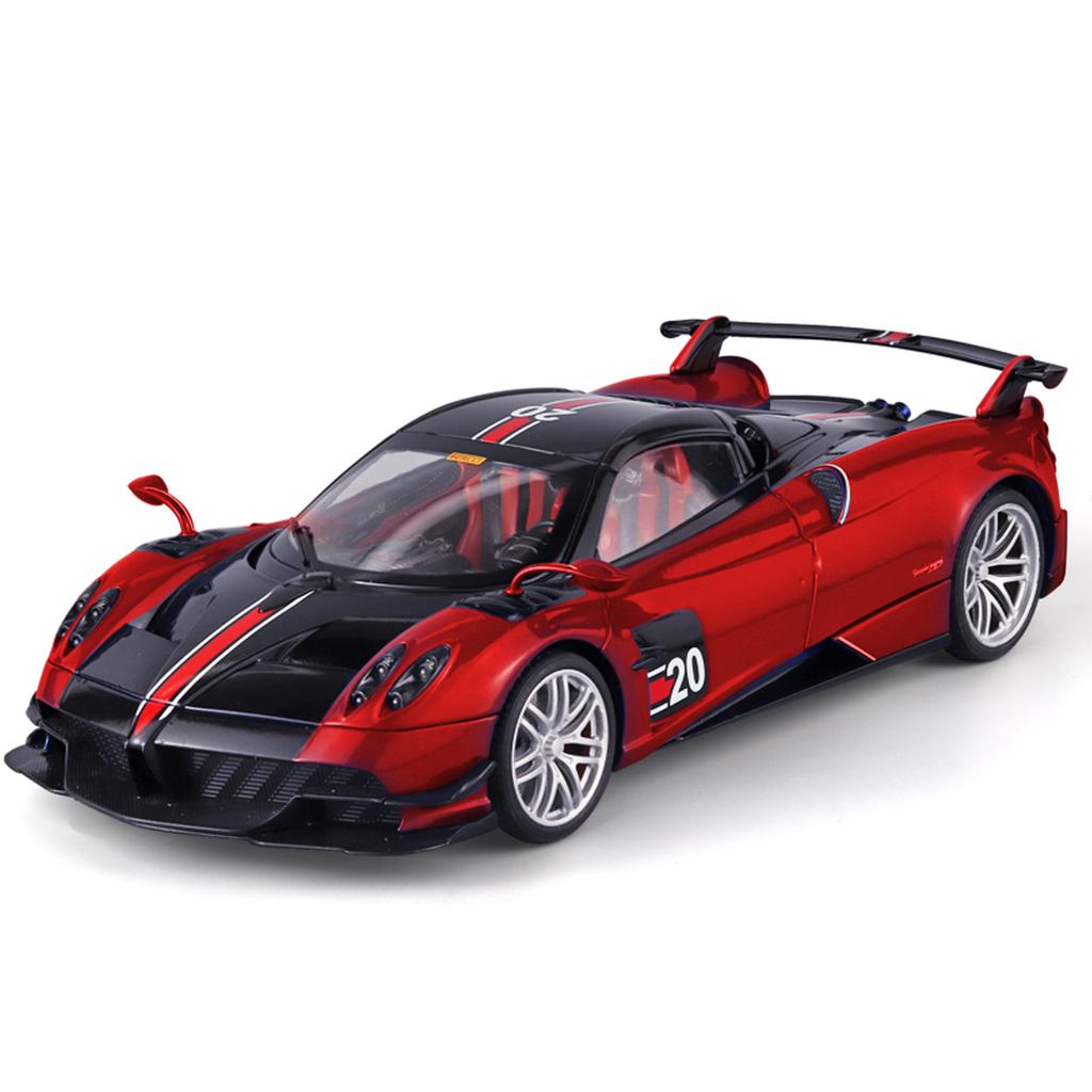 1/18 Pagani Huayra BC Alloy Sports Model Diecast Metal Racing Car Vehicles Model Collection Sound Light Simulation Kids Toy Gift