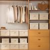 Tianshan Cotton & Linen Foldable Storage Box - Thickened, Washable Fabric for Bedroom Organization