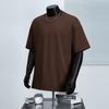 Pure Cotton Men T Shirt Short Sleeve Solid Color Tops for Simple