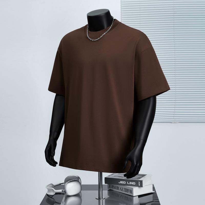 Pure Cotton Men T Shirt Short Sleeve Solid Color Tops for Simple