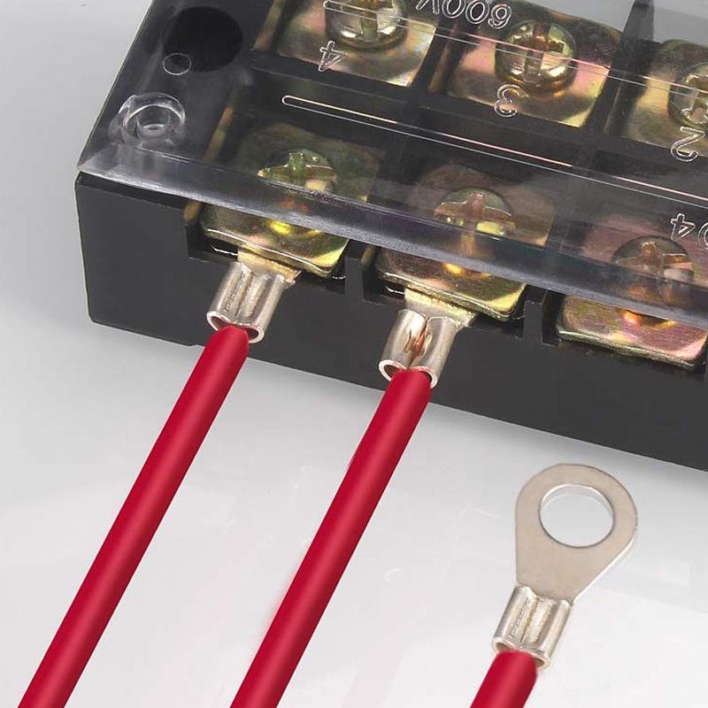 320Pcs/Box Terminals Non-Insulated Ring Fork U-type Brass Terminals Assortment Kit Cable Wire Connector Crimp Spade