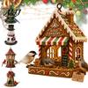 Wild Bird Feeding Station for Balcony Christmas Snowman Hanging Feeder, Resin Decorative Weatherproof Feeder Ornament Garden Yard Patio Balcony, Gift
