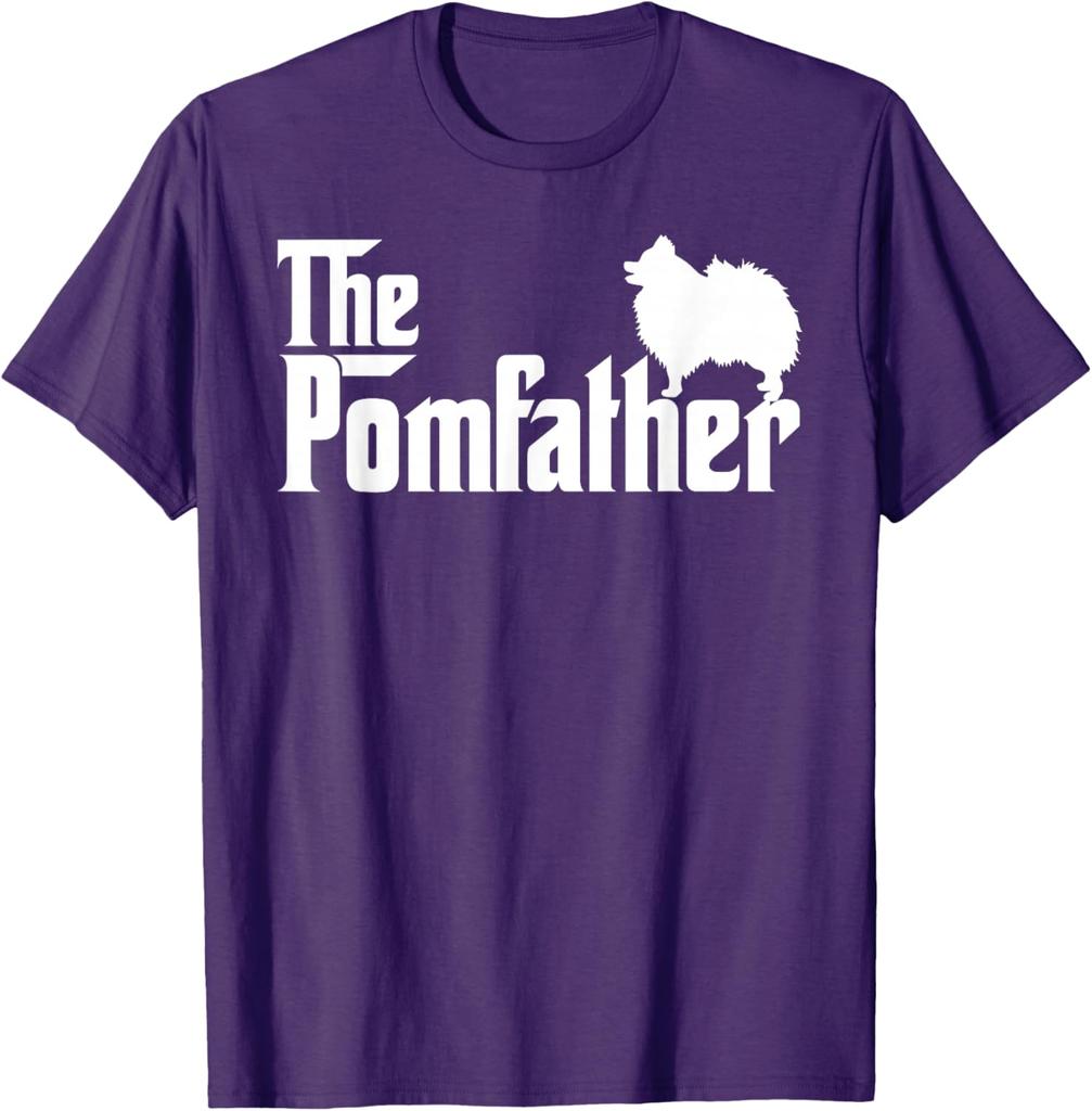 The Pomfather Pomeranian Dog Lover Mens Graphic Tee Short Sleeve Cotton Casual TShirt