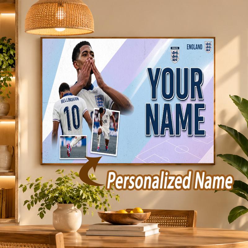 Custom Name Jude Bellingham 5D Diamond Painting Personalized Full Drill Diamond Art Kit Gift