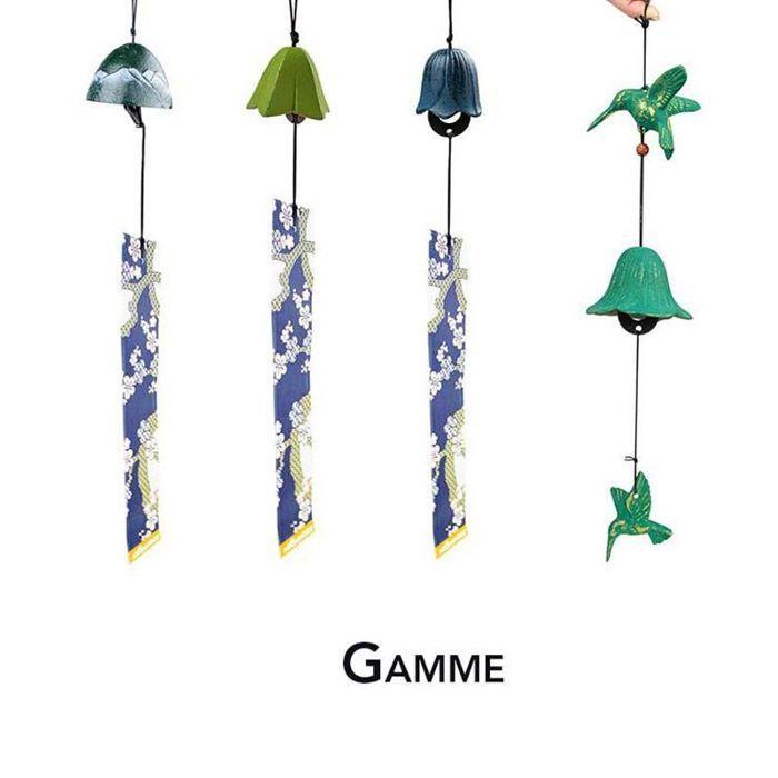 Jouet du vent en fonte - Campanule vert