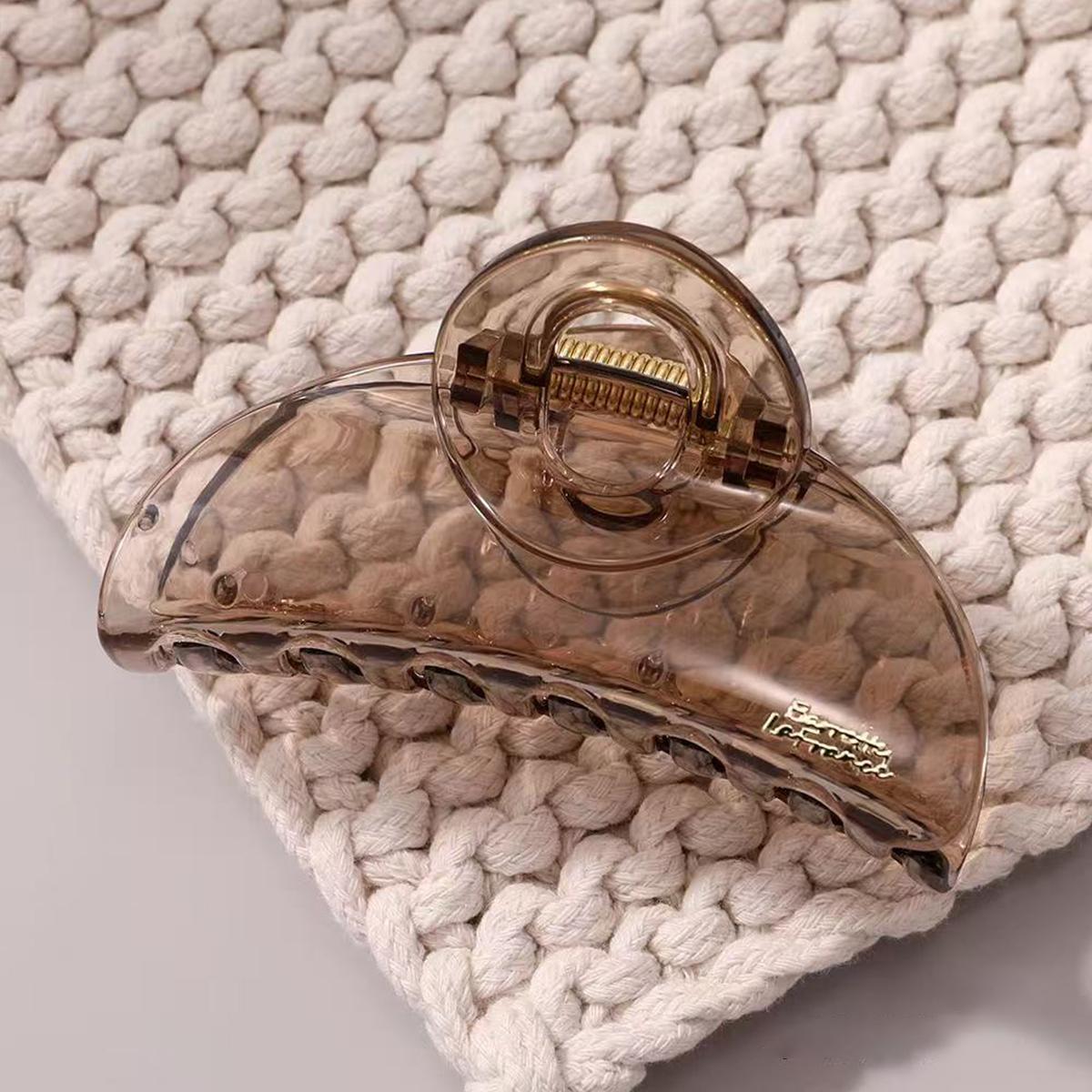 

1 шт. Дизайнерская сумка-клипса в корейском стиле, высококачественная золотая бирка с надписью, заколка-полумесяц для волос, универсальная клипса-акула, краб для волос