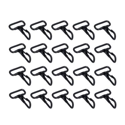 20Pcs Lobster Claw Clasps Black Fastener Hooks Hardware Accessories for Bags Handbags Backpacks