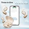 3-in-1 Language Translation Device Real-Time Translation Earbuds 144 Language & Accent Wireless Open-Ear Headphones for Learning
