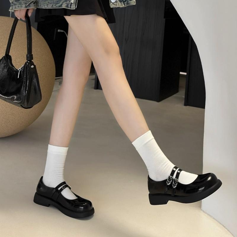 Fashion Spring New Style Luxury Leather Shoes for Girls Autumn Fashion Korean Style Soft Bottom Anti-slippery Versatile Chic Dress Shoes