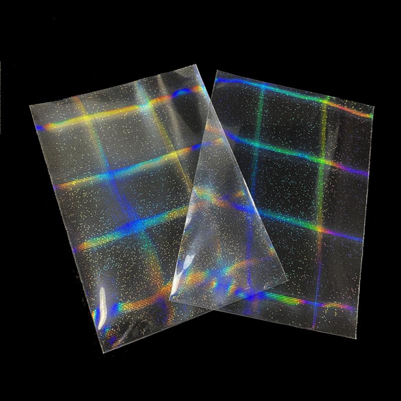 100Pcs Holographic Card Sleeves Pcard Protector 65X90Mm For Magic Tcg Gaming Cards Anti-Scratch Glittering Foil Film