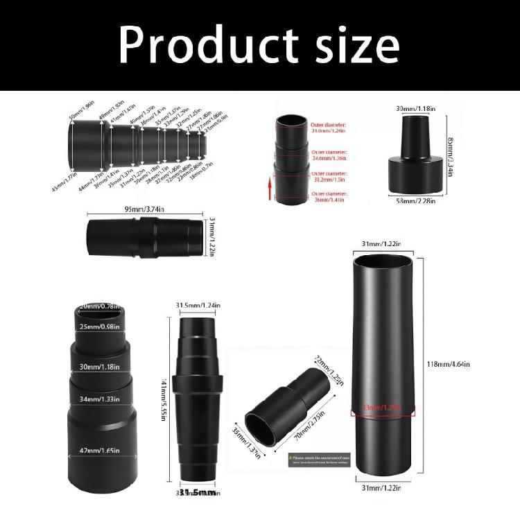 8Pcs Plastic Vacuum Hose Connector Universal Vacuum Hose Adapter Quick Attachment Dust Collection Accessories Enduring