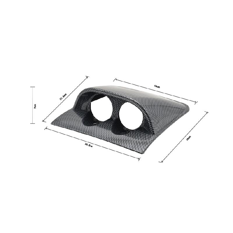 2'' 52Mm Carbon Fiber Look Dual Hole Dashboard Gauge Dash Pod Mount Holder