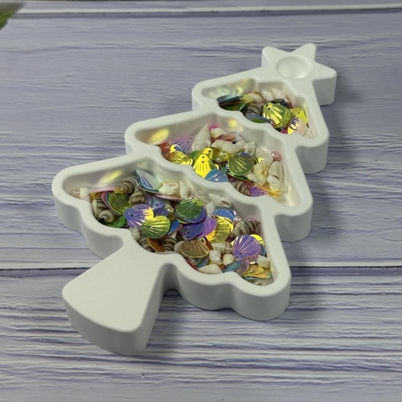 Christmas Tree Resin Tray Molds Food Grade Silicone Heat Resistant For Resin Art Candle Holder Chocolate Cement Ornament