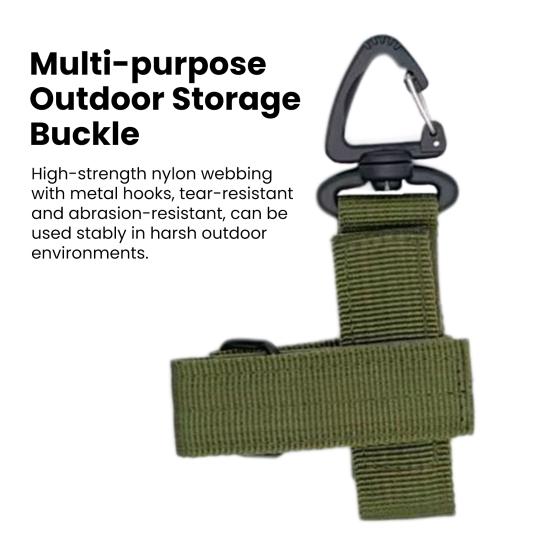 Outdoor Multi-function Glove Storage Buckle Adjustable Camping Hiking Backpack Multi-purpose Tools Rope Hanging Fastener Tape Webbing Carabiner