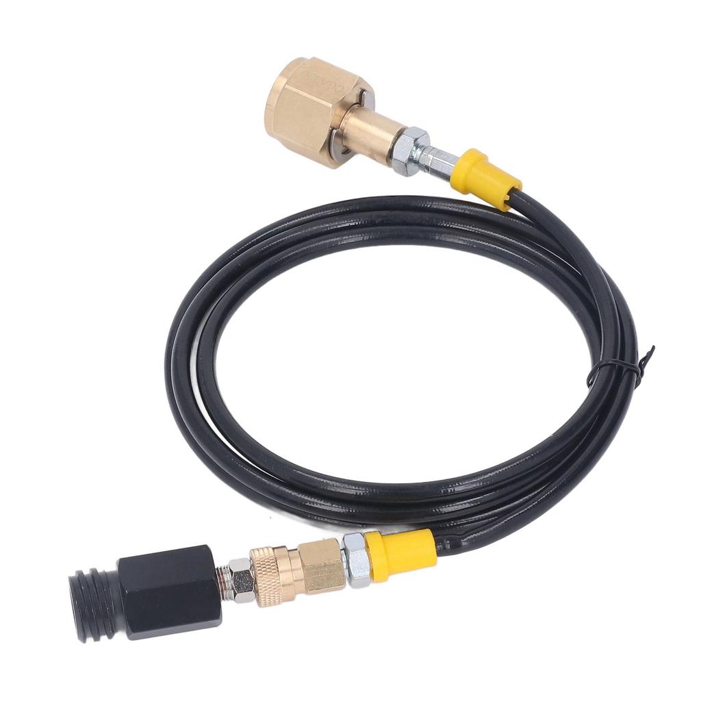 Soda Refill Adapter CO2 Cylinder Cartridge Fill Tank Connector with 60in Hose CGA320 High Pressure Hose