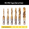 Cobalt Drill-Tap Combo for Stainless Steel: Taper Tap Set with Integrated Drilling and Thread Tapping.