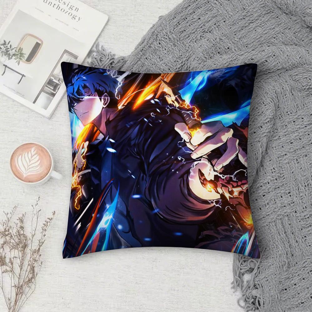 Anime S-Solo L-Leveling Fantasy Fight Pillow Case Pillow Cover Case Square Pillow Case Sofa With Pillow Case For Home Use