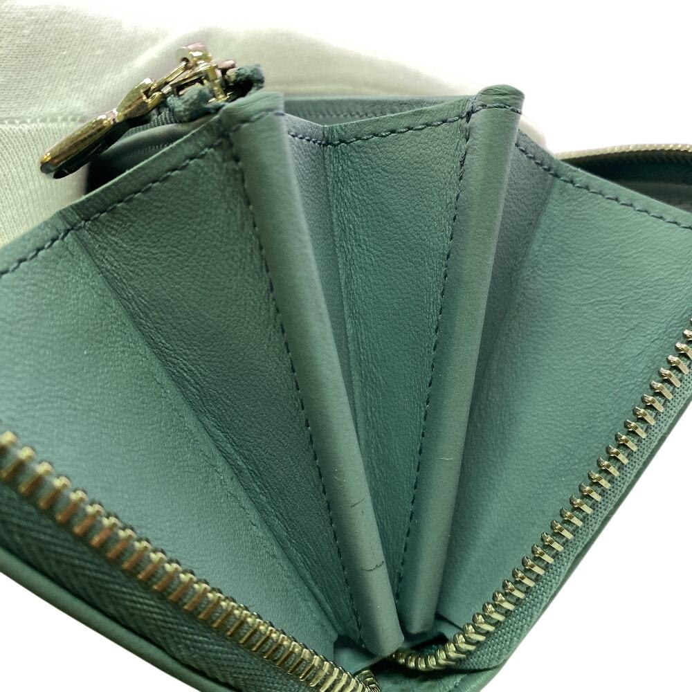 LOUIS VUITTON M81707 Japan limited Monogram emboss leather Zippy wallet Purse Blue Glacier leather Used