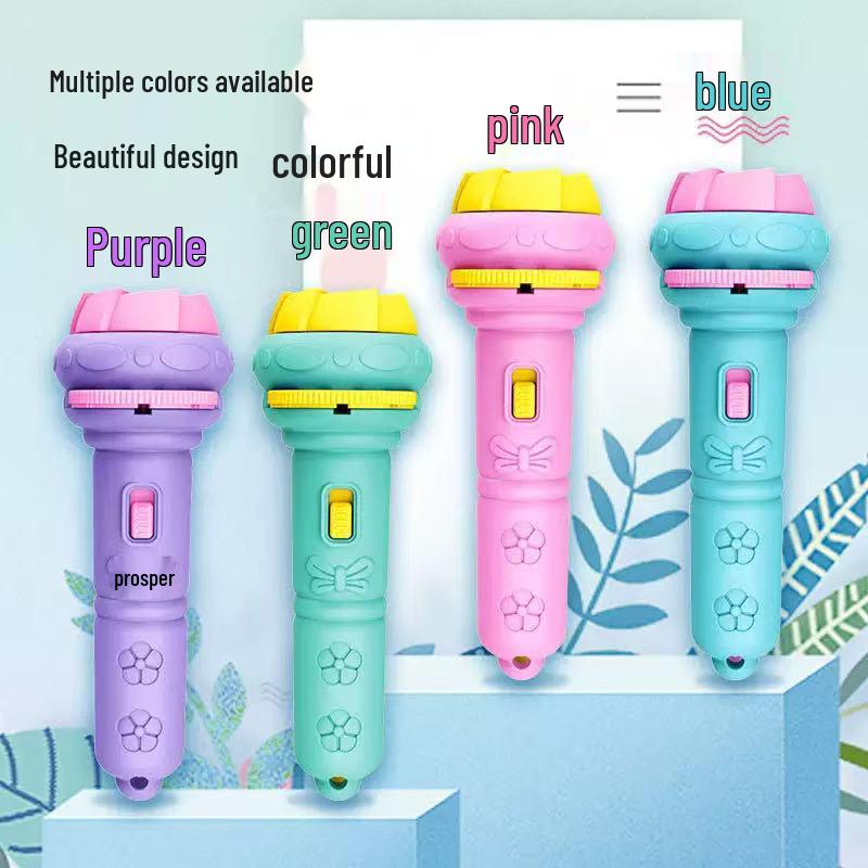 Children's Cartoon Projection Flashlight - Luminous Educational Toy
