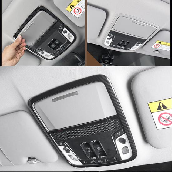 For Honda CR-V CRV 17- Carbon Fiber Look Front Reading Light Lamp Cover Trim