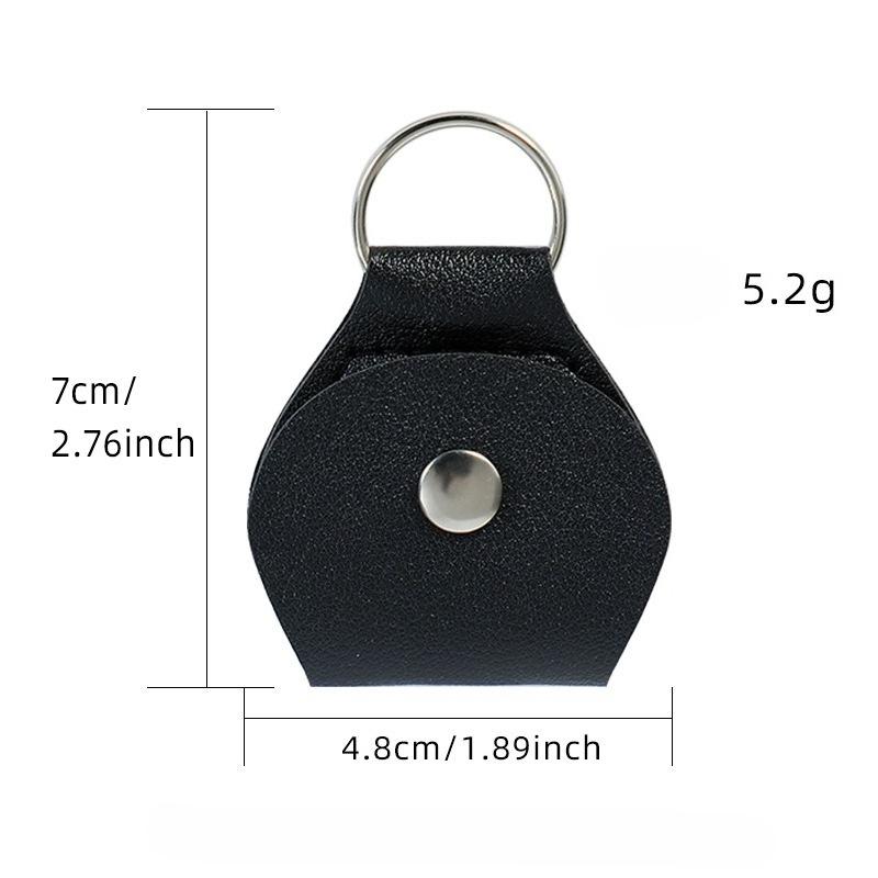 Guitar pick case, leather, folk electric wood guitar pick case, ukulele clip keychain pick clip