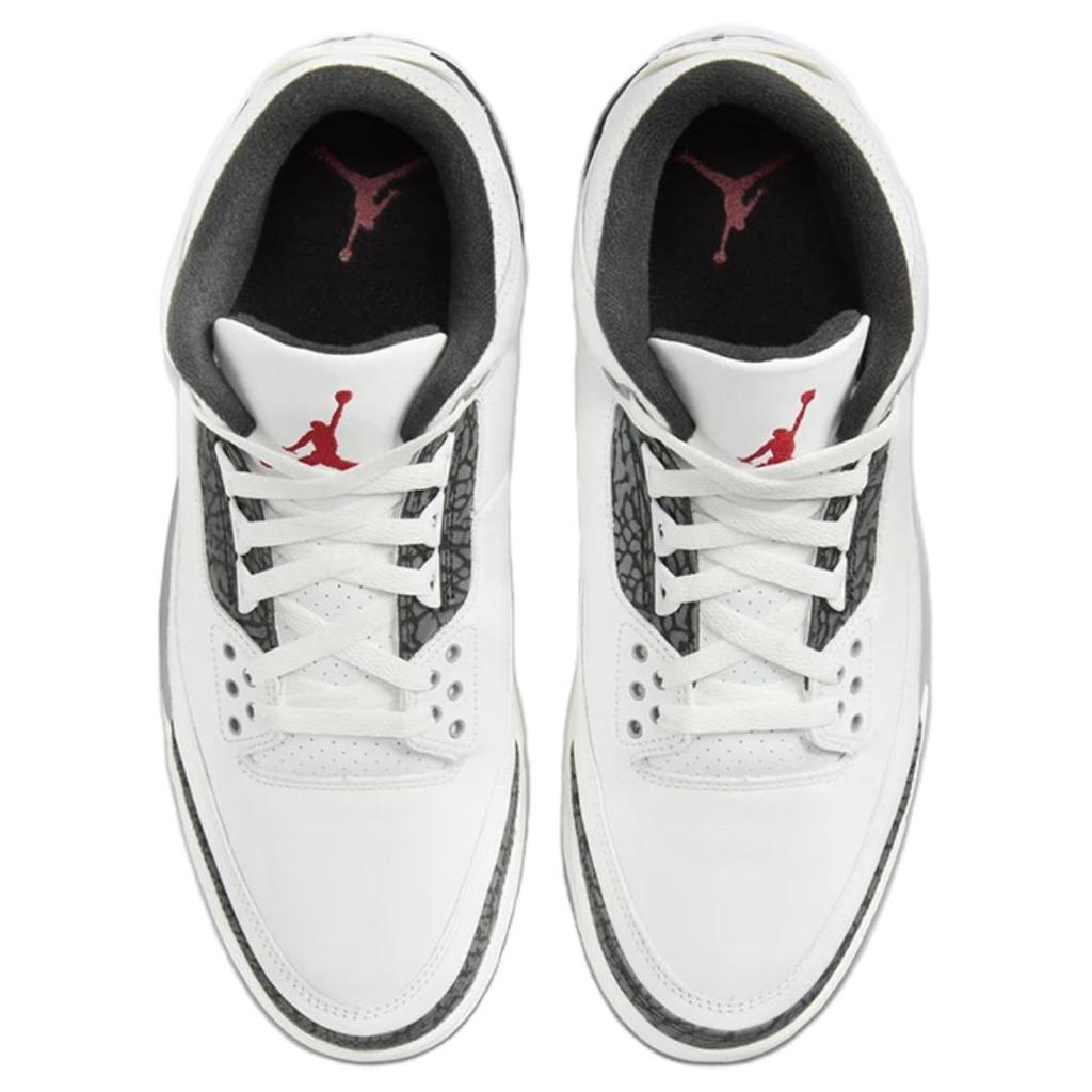 Air Jordan 3 Retro Cement Grey Erkek Sneaker Beyaz Zirve-Beyaz Ateş-Kırmızısı CT8532-106