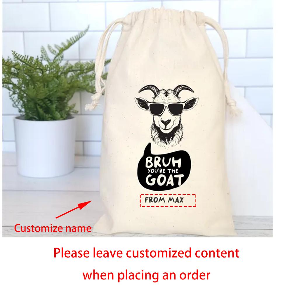 

Custom 4Pcs BRUH Favor Bag Bruh You re The GOAT Kids Party Favor Drawstring Bag Bruh Theme Birthday Party Decoration Baby Shower 4pcs 13X18cm